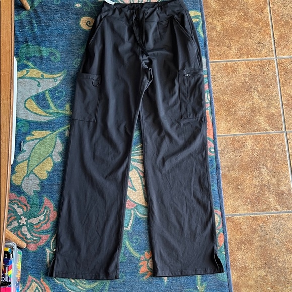 Democare Black Cargo Stretch Pants Size states  L Tall - Picture 1 of 6